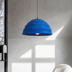 Pendant Lamp Polystyrene Dome Shade Blue Urban Industrial
