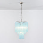 Aurora Chandelier Azzura Murano Glass Tube Coastal