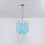 Aurora Chandelier Azzura Murano Glass Tube Coastal