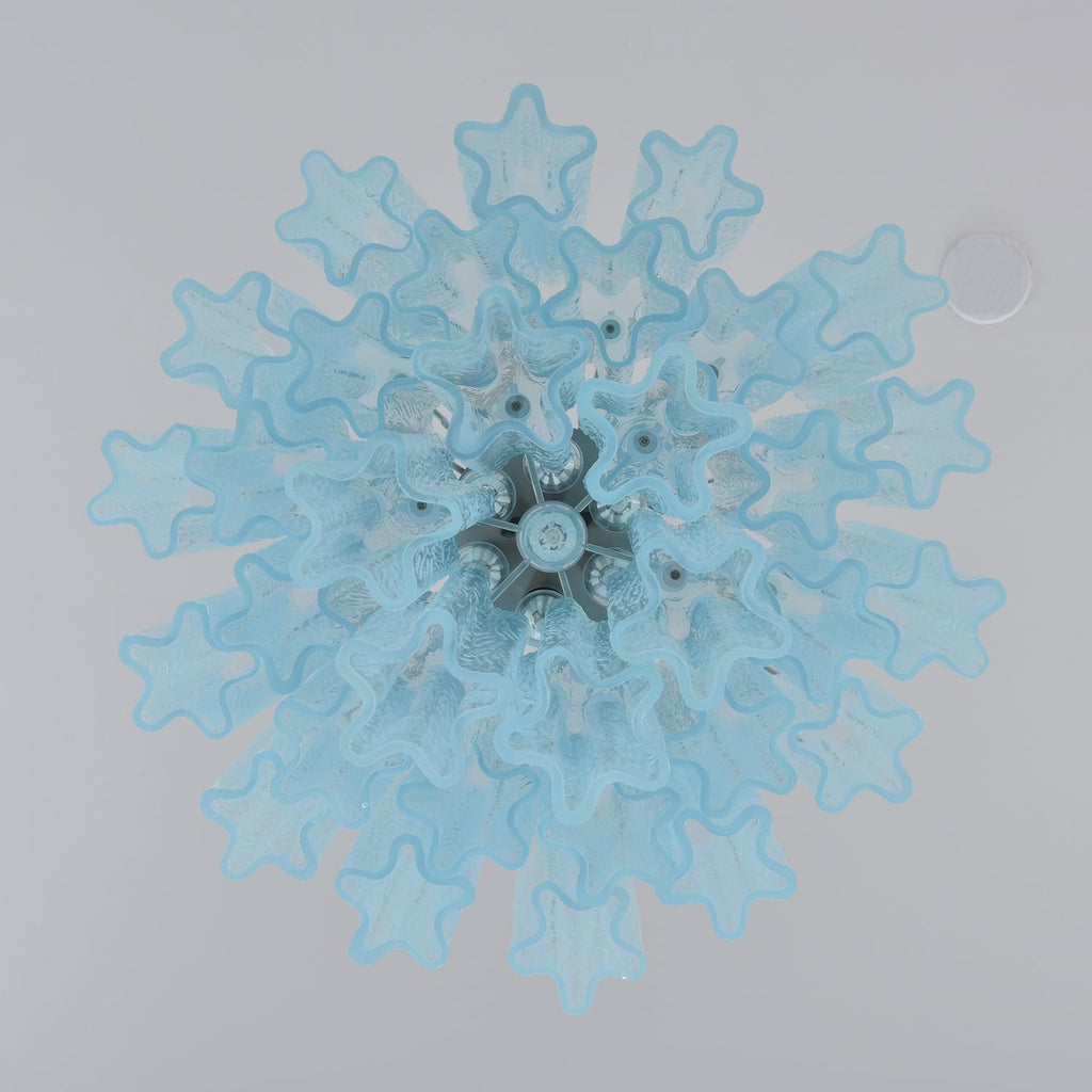 Aurora Chandelier Azzura Murano Glass Tube Coastal