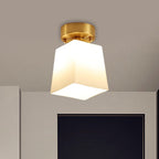 Arisha Retro Flush Mount Brass Ceiling Light