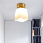 Arisha Retro Flush Mount Brass Ceiling Light