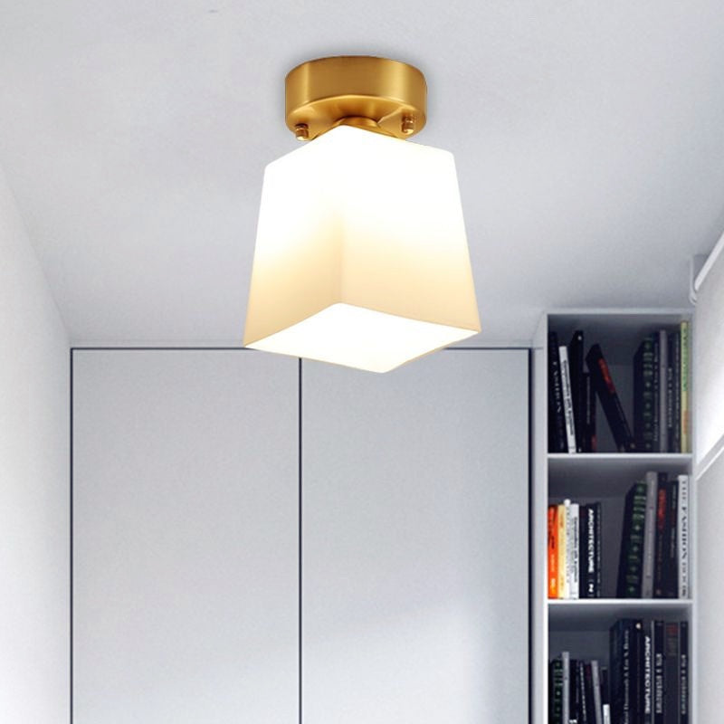 Arisha Retro Flush Mount Brass Ceiling Light