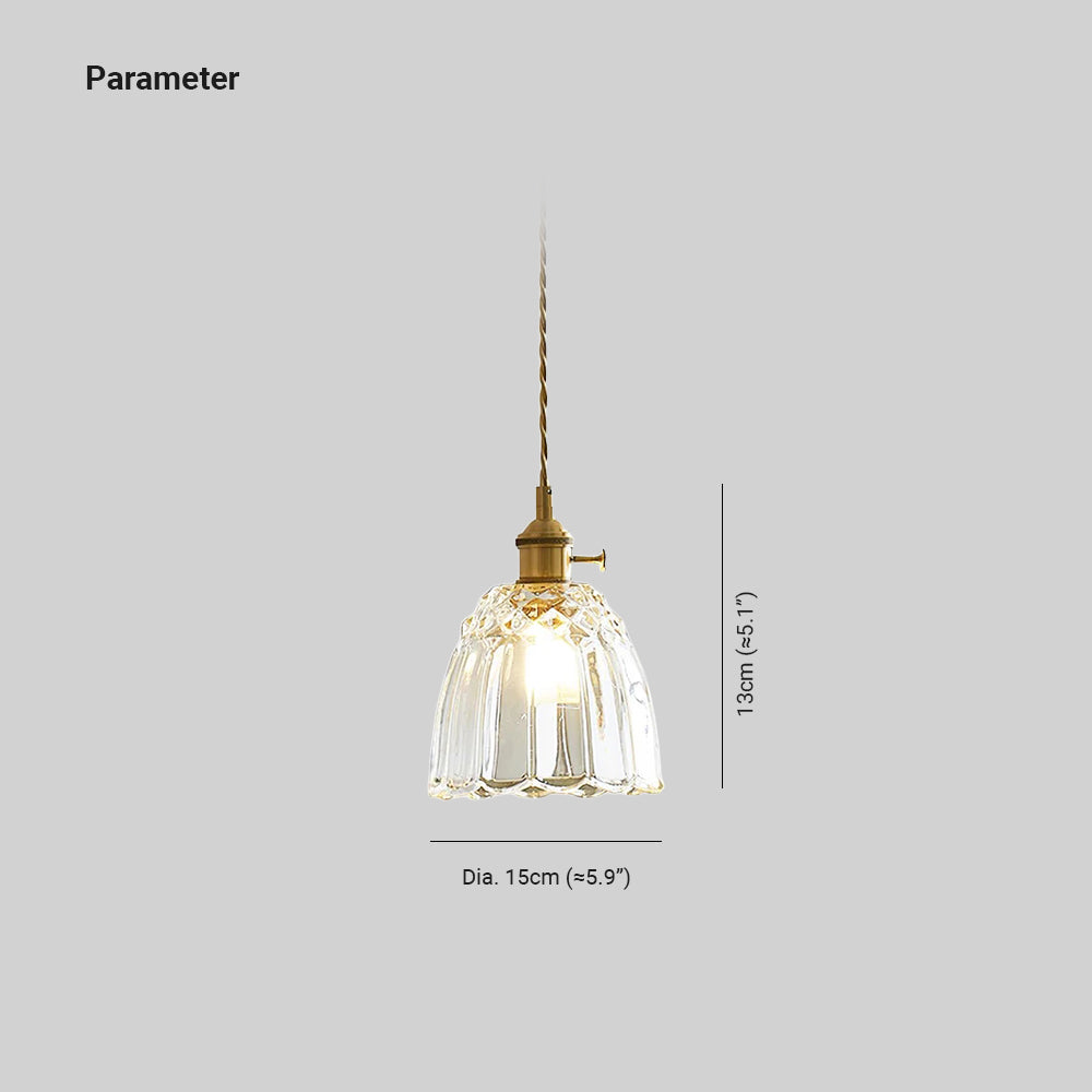 Nerithce Brass & Glass Luxurious Pendant Light