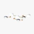Arisha Modern LED Ceiling Light Acrylic Log Living Room Bedroom White Grey