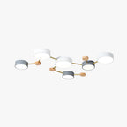 Arisha Modern LED Ceiling Light Acrylic Log Living Room Bedroom White Grey