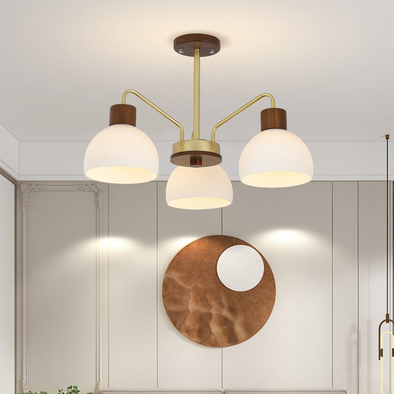 Arisha Rustic Chandelier /Wood/Glass Living Room/Dining Room