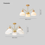 Arisha Rustic Chandelier /Wood/Glass Living Room/Dining Room