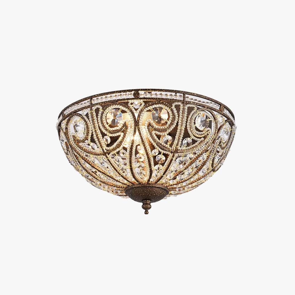 Kristy Retro LED Flush Mount Ceiling Light /Glass Living Room