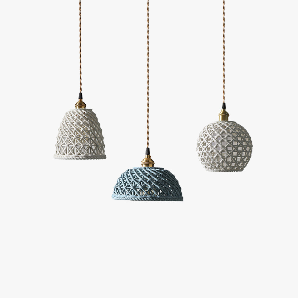 Valentina Modern LED Pendant Light Blue White Bedroom/Kitchen