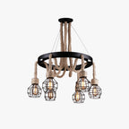 Epoch Industrial LED Chandelier /Rope Living Room/Bedroom