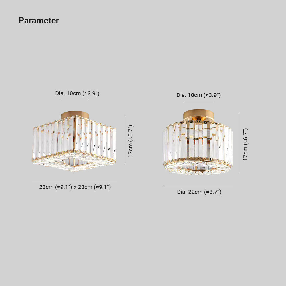 Arisha Creative Flush Mount Ceiling Light Gold/Black Balcony/Corridor