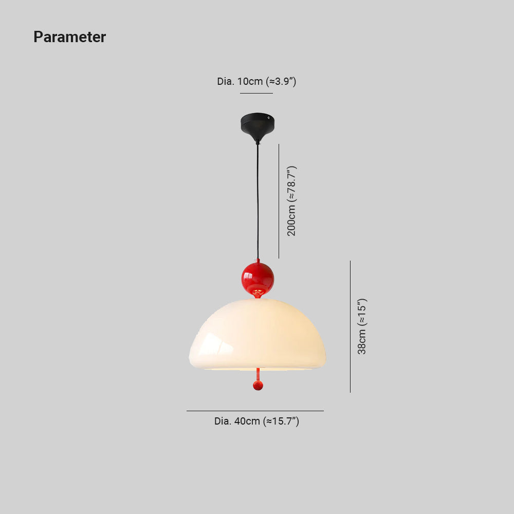 Valentina Modern Pendant Light White Glass Bedroom/Hallway