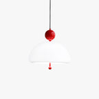 Valentina Modern Pendant Light White Glass Bedroom/Hallway