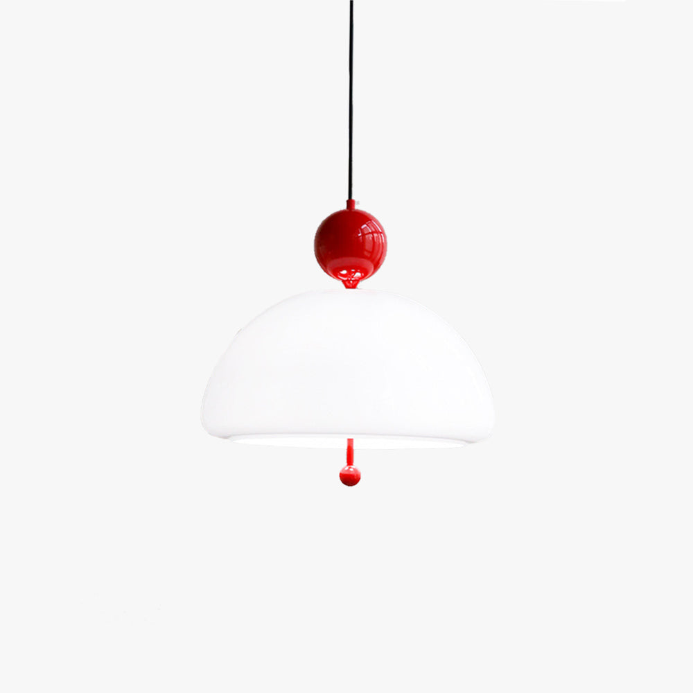 Valentina Modern Pendant Light White Glass Bedroom/Hallway