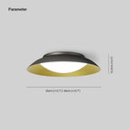 Arisha Round Flush Mount Ceiling Light, Brass