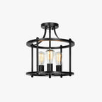Epoch Flush Mount Ceiling Light Lantern Industrial Dining Room