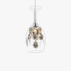 Kristy Modern Wine Glass/Crystal Pendant Light - image 1