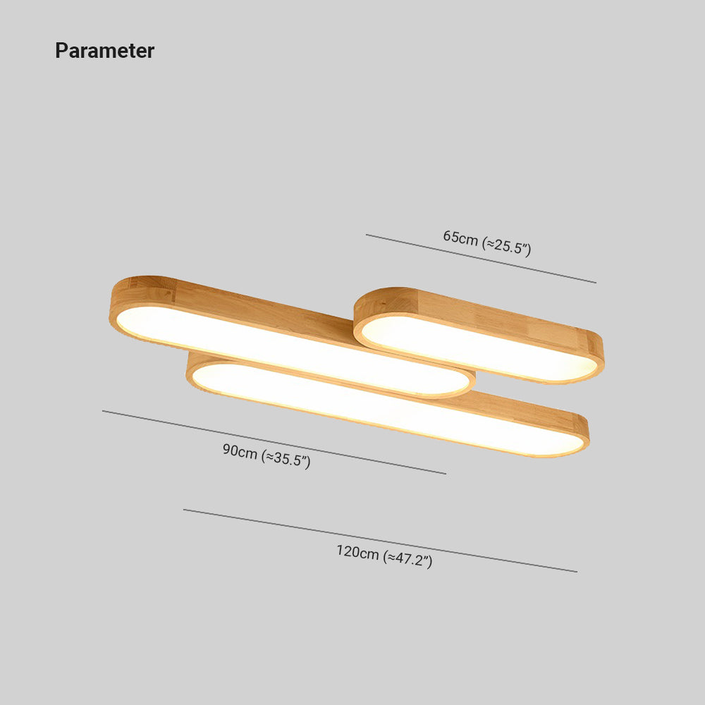 Muto Nordic Minimalist Oval LED Flush Mount Ceiling Light