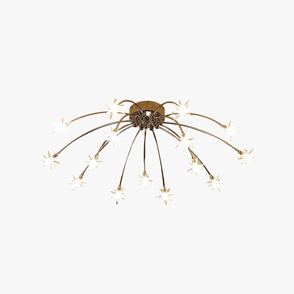 Arisha Art Deco Starry Glass Flush Mount Ceiling Light - image 1