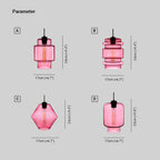 Arisha Modern Art Deco LED Cylindrical /Glass Pendant Light