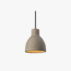 Avi Modern Dome Cement Pendant Light Gray Living Room