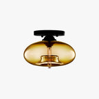 Arisha Industrial Art Deco Globe Flush Mount Ceiling Light - image 1