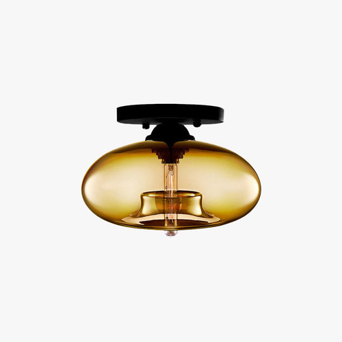 Arisha Industrial Art Deco Globe Flush Mount Ceiling Light - image 1