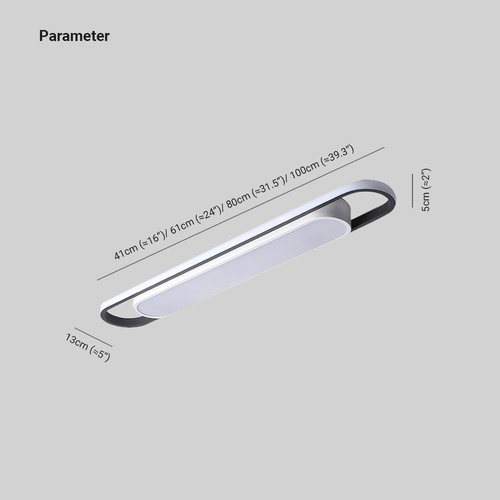 Arisha Minimalist Linear Flush Mount Ceiling Light