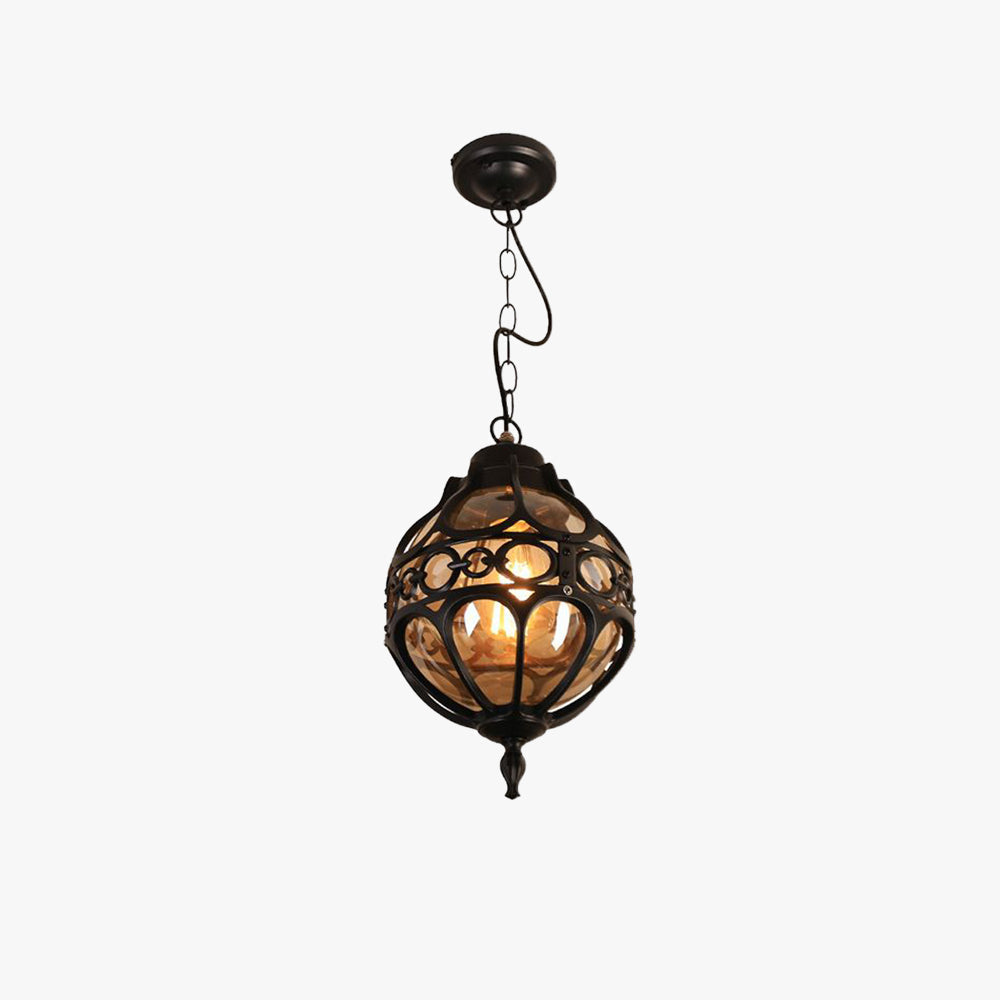 Epoch Loft Sphere Vintage Farmhouse Rustic Pendant Light Black Bronze Dining Room