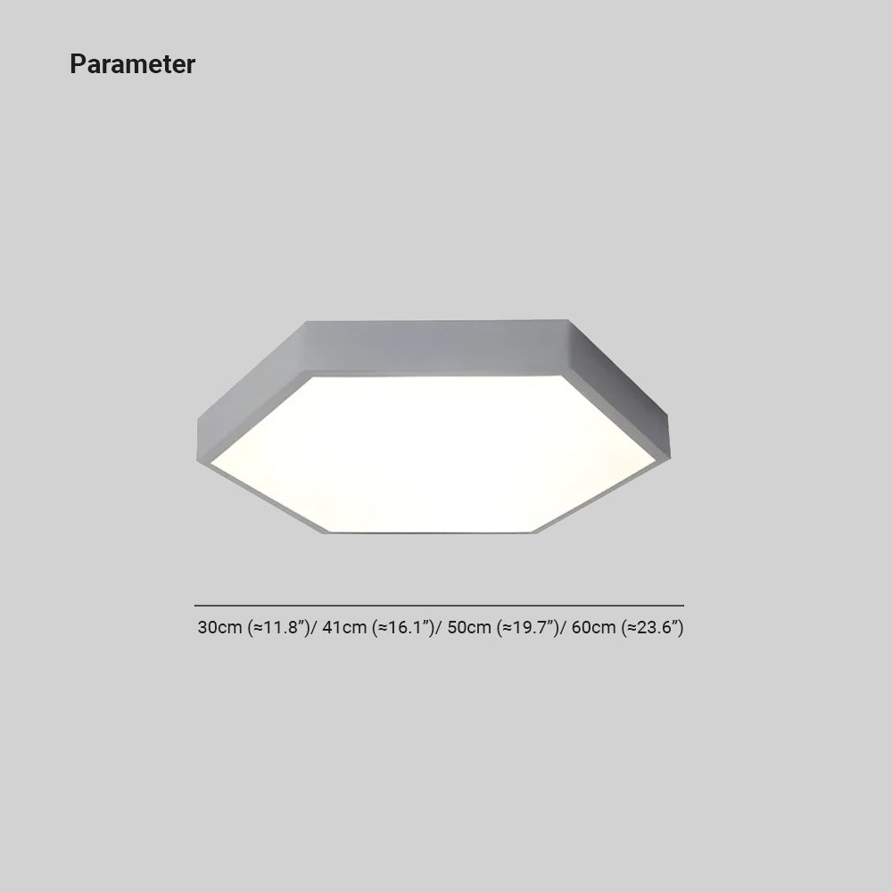 Valentina Modern Hexagon LED Flush Mount Ceiling Light