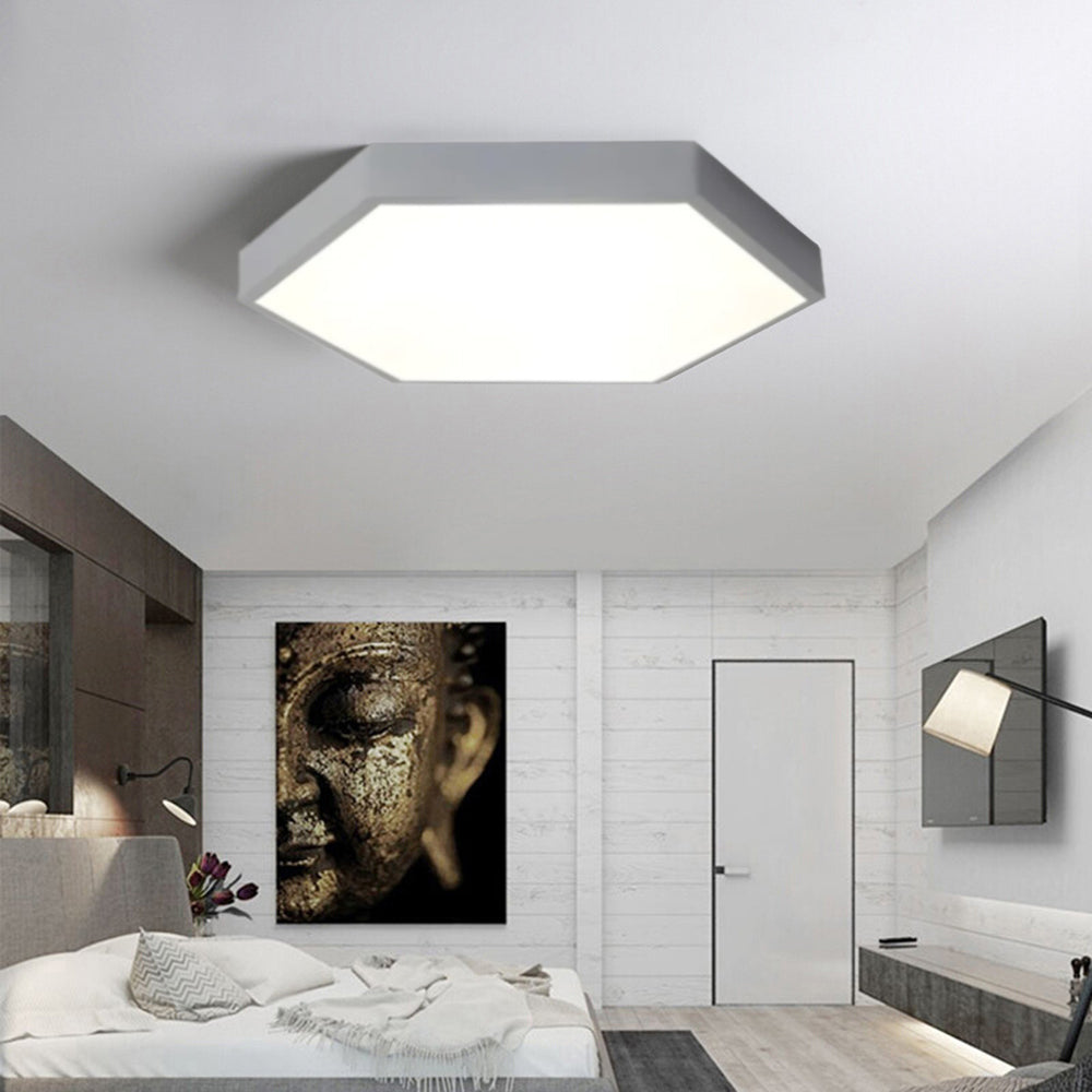 Valentina Modern Hexagon LED Flush Mount Ceiling Light