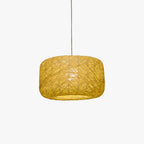 Ritta Natural Cylindrical Lantern Rattan Pendant Light, Hallway