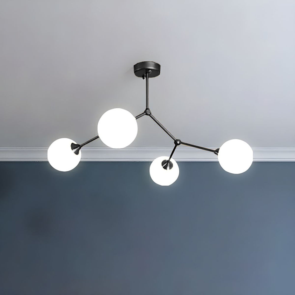Valentina Modern Glass Bubble Chandelier Bedroom