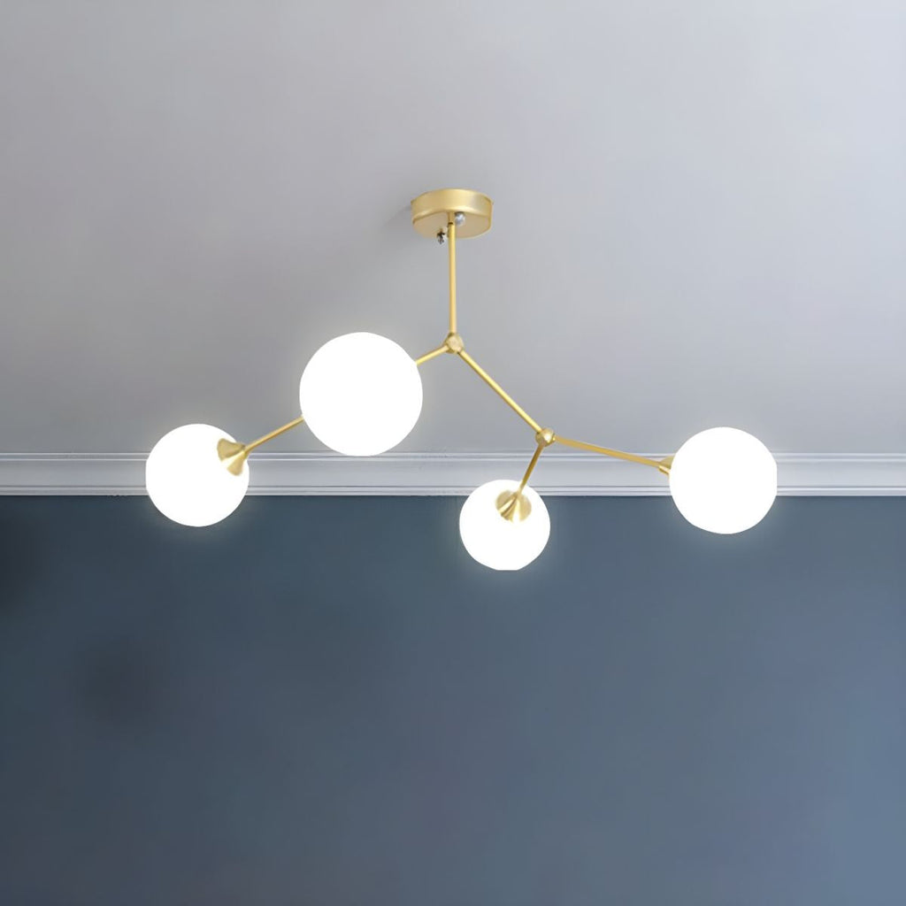 Valentina Modern Glass Bubble Chandelier Bedroom