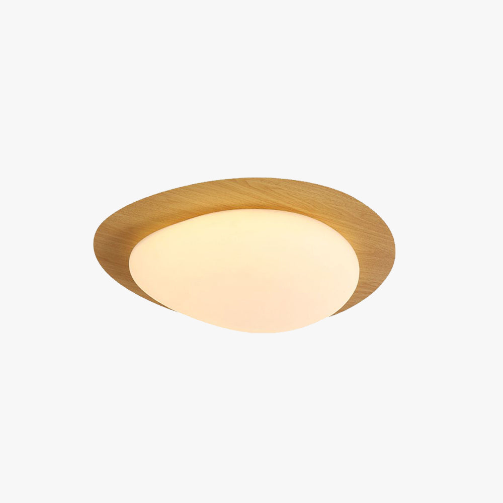 Arisha Flush Mount Ceiling Light Modern, , Walnut/Natural