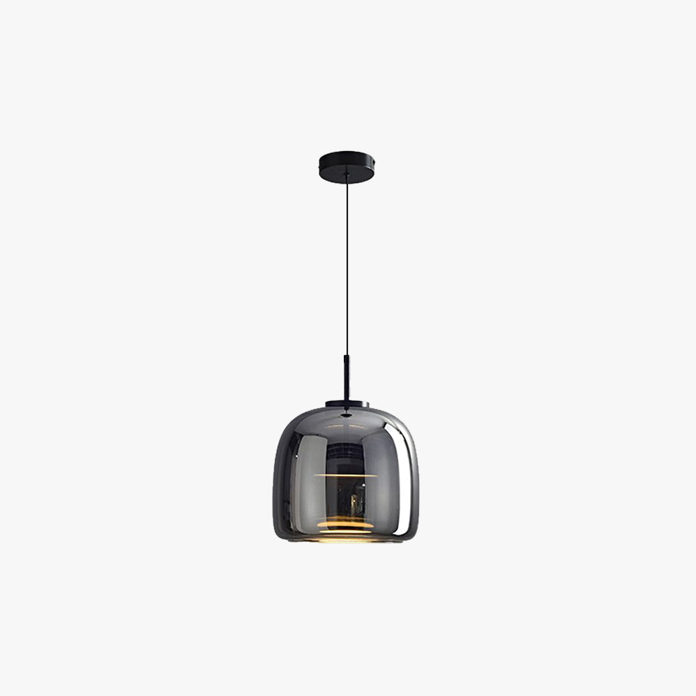 Valentina Minimalist Pendant Light Glass Smoke Gray - image 1