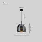 Valentina Minimalist Pendant Light Glass Smoke Gray - image 4