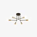 Valentina Flush Mount Ceiling Lights Linear Industrial, /Glass, Bedroom