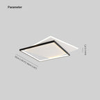 Arisha Modern Duo-Square Flush Mount Ceiling Light