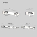 Arisha Modern Square Crystal Vanity Wall Lamp, Bedroom/Bathroom