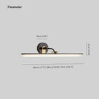 Arisha Industrial Linear Vanity Wall Lamp Brass Bathroom