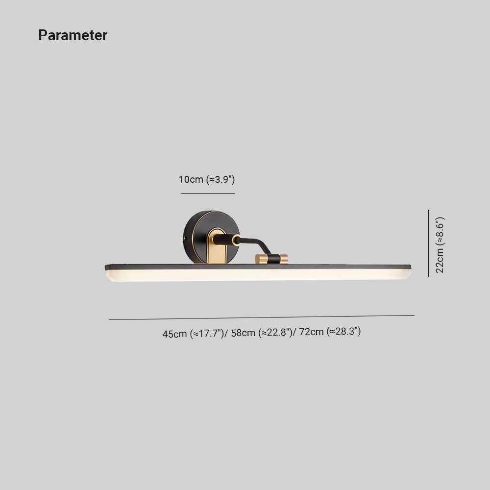 Arisha Industrial Linear Vanity Wall Lamp Brass Bathroom