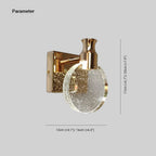 Kristy Modern Round Crystal Vanity Wall Lamp