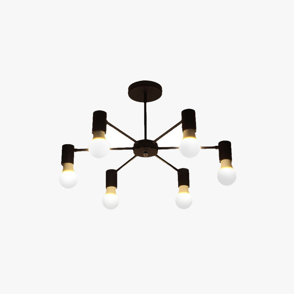Valentina Industrial Semi Flush Mount Ceiling Light Living Room