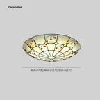 Tiffany Rustic Glass Flush Mount Ceiling Light Kitchen