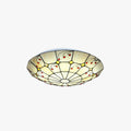 Tiffany Rustic Glass Flush Mount Ceiling Light Kitchen
