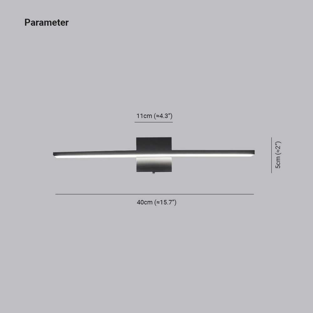 Arisha Modern Linear/Square Mirror Front Vanity LED Wall Lamp