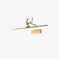 Arisha Vintage Antlers Mirror Front Vanity LED Wall Lamp