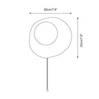 Bacia Wall Lamp Wood Sculpted Ring & Glass Sphere